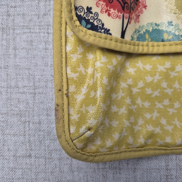 Fossil Key-Per Vintage Crossbody Bag Coated Canvas Tree Bird Nature Print Y2K - Picture 13 of 13